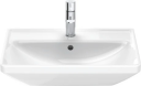 Duravit D-Neo Vegghengt Servant 600x440 mm, 1 bl.hull, m/o.l, Hvit m/WG