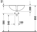 Duravit Servant Santosa  f/underliming 510x375 mm, Hvit, WonderGliss