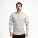 Aclima WarmWool Granddad-shirt (M) herre, beige - Str. XL