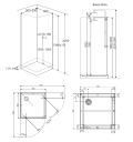 Hafa Breeze Dusjkabinett 90x90 cm, Alu/Klarglass