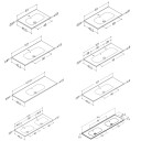 Dansani Kantate Porselensservant, avlang 101x45,5 cm, u/blanderhull, Hvit