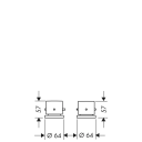 Axor Starck 2-hulls Badekartermostat For karkant, Børstet Messing