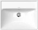 Duravit D-Neo Vegghengt Servant 550x440 mm, u/bl.hull, m/o.l, Hvit m/WG