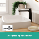 Hansgrohe Vernis Servantbatteri 190 Uten bunnventil, Sort  Matt