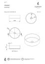 Bathlife Grund Toppmontert Servant 405x405x130 mm, Hvit