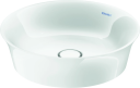 Duravit White Tulip Toppmontert Servant Ø430 mm, u/bl.hull, u/o.l, Hvit m/WG