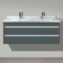 Duravit Starck 3 Dobbelservant 1300x485 mm, 3 blanderhull, WonderGliss