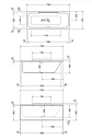 Duravit Durastyle Badekar for innbygging 1700x700 mm, Ryggstøtte høyre