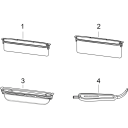 Hansgrohe RainDrain Flex Kappesett 120 cm, Mot vegg, Polert Gull-Optikk