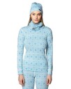 Devold Ona Woman Half Zip Neck - Cash Blue - M