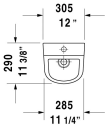 Duravit No.1 Urinal 305x290 mm, Uten Flue, Hvit