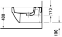 Duravit Vero Air Vegghengt bidé 370x570 mm, 1 blanderhull