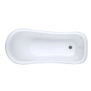 Bathlife Ideal Badekar 1530x670 mm, med sorte føtter, Hvit