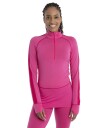 ICEBREAKER Women's Zoneknit 260 Long Sleeve Half Zip XS  Tempo/Electron Pink