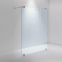 INR Iconic Nordic Rooms Dusjvegg ARC 43 Måltilpasset Brushed Stainless / Opal Klart Glass