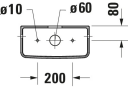 Duravit D-Neo Sisterne 395x180 mm, Hvit