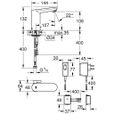 GROHE EUROSMART COSMOPOLITAN BLUETOOTH BERØRINGSFRITT SERVANTBATTERI