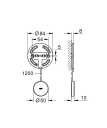 Grohe Sense Forlengersett 1,2 meter, Til Sense vannsensor