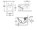 V&B Venticello Vegghengt toalett 375x560 mm, m/DirectFlush, Ceramic Plus