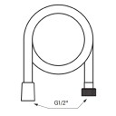 Tapwell Zflo001 Dusjslange 150cm Oksiderende Messing