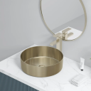 Bathlife Juvel Toppmontert Servant 406x406x120 mm, Børstet Gull