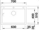 Blanco Pleon 8, Silgranit 700x510 mm, Kaffe