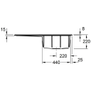 V&B Subway Style 50 Kjøkkenkum 900x510 mm, u/oppl., høy, Almond m/C+