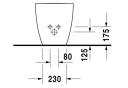 Duravit Happy D.2 gulvstående bidé 365x630 mm, 1 blanderhull