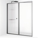 Macro Design Empire Nisjedusj Swing - med Gunmetal Profil / 95+98cm Klart Glass