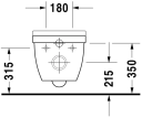 Duravit Starck 3 Vegghengt toalett 365x540 mm, Rimless, Hvit m/HG