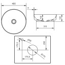 Svedbergs Fross Toppmontert servant Ø40 cm, Sort Matt