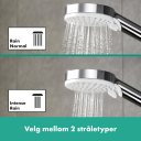 Hansgrohe Crometta S 240 1jet Ø240 mm, EcoSmart, Krom