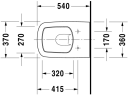 Duravit DuraStyle Vegghengt toalett 370x540 mm, Hvit