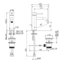 Fima Spillo Up XS F3031 Børstet Svart Krom (GRO-4365225)