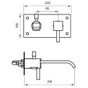 Tapwell Box026 Rettangolo Oksiderende Messing (TA-9418476)