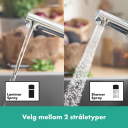 Hansgrohe Zesis M33 Kjøkkenbatteri Med uttrekkbar tut, 2jet, sBox, Krom