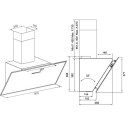 Eico skråstilt ventilator hvit 80 cm 5613