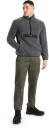 Icebreaker Icl Realfleece Sherpa Ls Half Zip Herre Iba/Gritstone Hthr/Black M