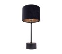 Scanlight Merida bordlampe med velour lampeskjerm - Svart/Messing