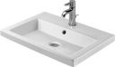 Duravit 2nd Floor Toppmontert servant, 600x430 mm, 3 blanderhull, Wondergliss