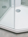 Porsgrund Showerama 10-5 Comfort 90x90 cm, hvit profil, klart glass