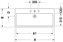 Duravit Vero Møbelservant 1200x470 mm, 1 bl.hull, u/overløp, Hvit