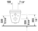 Duravit Starck 3 Vegghengt toalett 365x545 mm, Hvit med HygieneGlaze