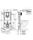 Grohe Rapid SL Sisterne, 113 cm Frontbetjent, Standardmodell