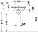 Duravit D-Neo Møbelservant 500x400 mm, 1 bl.hull, m/o.l, Hvit m/WG