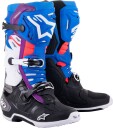 Alpinestars Tech 10 Supervented Motocross støvler 40 41 Svart Hvit Blå