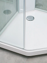 Porsgrund Showerama 10-5 Comfort 80x90 cm, hvit profil, klart glass