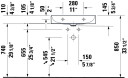 Duravit DuraSquare Toppmontert servant 600x400 mm, 1 bl.hull, u/overløp, Hvit