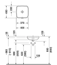 Duravit Durastyle Servant f/underliming 370x370 mm. m/overløp