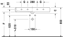 Duravit Vero Møbelservant 1200x470 mm, u/bl.hull, u/overløp, Hvit